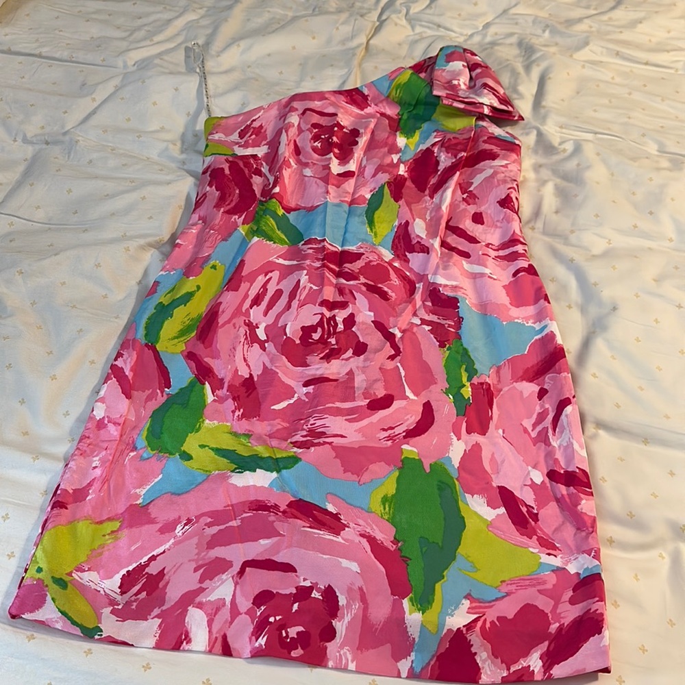 Lily Pulitzer one shoulder with bow dress